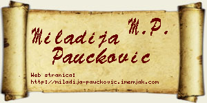 Miladija Paučković vizit kartica